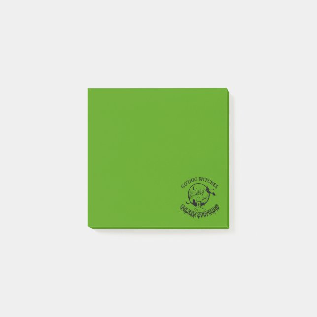 Gothic Hexen Zombie Stitches Green Post-it Klebezettel (Vorderseite)