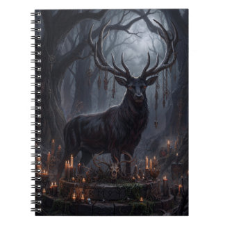 Gothic-Hirsch-Dunkelwald-Kunstposter Notizblock