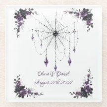 Gothic Hochzeit Untersetzer Floral Dark Romance