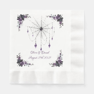Gothic Hochzeitsservietten Florale dunkle Romantik Serviette