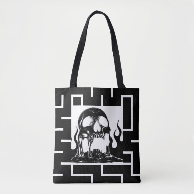 Gothic Höllen-Schädel-Labyrinth Tasche (Vorderseite)