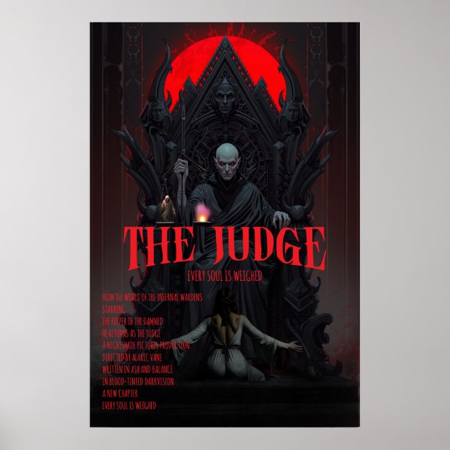 Gothic Horror Poster Der Richter Dark Fantasy Wand (Vorne)