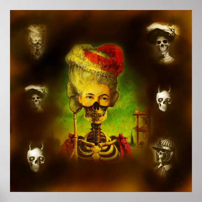 Gothic Horror Skeletons Poster (Vorne)