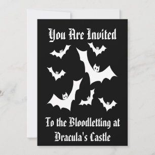 Gothic-Horror-Vampirfledermäuse Einladung