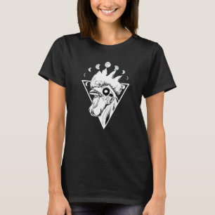 Gothic-Huhn Edgy-Goth mit Mondphase Halbmond T-Shirt