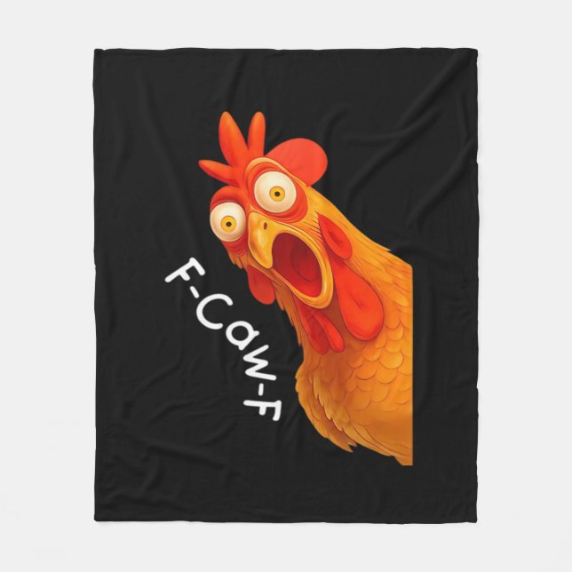 Gothic Humor Funny F Caw F Crow Design Fleecedecke (Vorderseite)