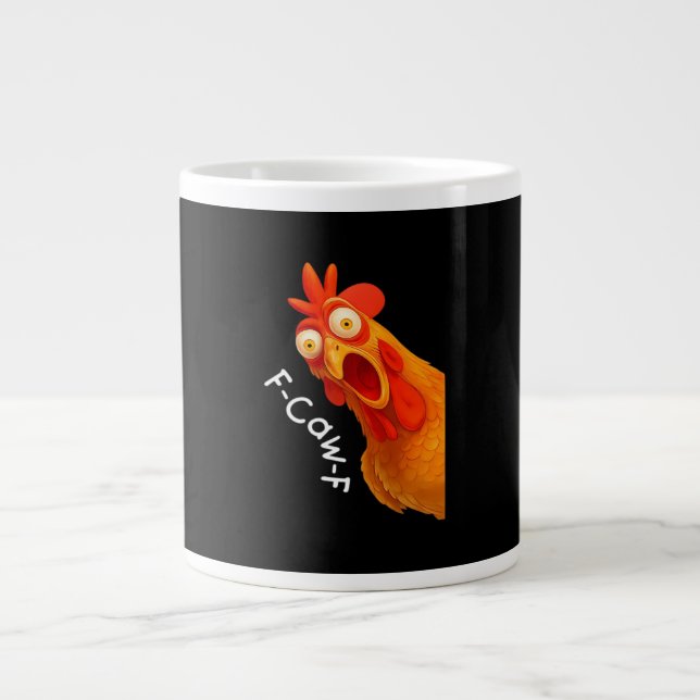 Gothic Humor Funny F Caw F Crow Design Jumbo-Tasse (Vorderseite)