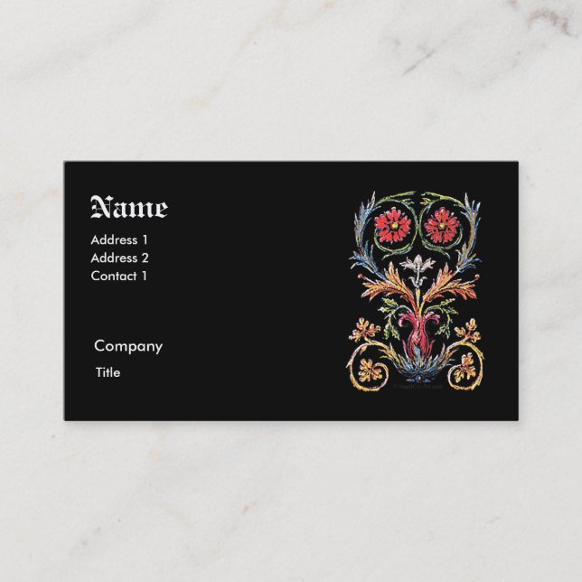Gothic Illuminated Business Card Visitenkarte (Vorderseite)
