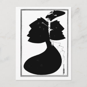Gothic-Jugendstil-Salom in Schwarz/Weiß Postkarte