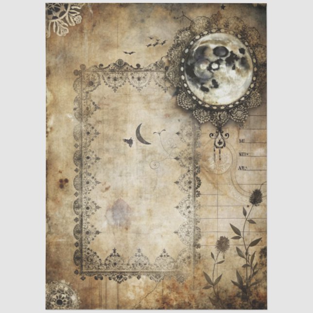 Gothic Junk Journal Serien Design 10 Seidenpapier (Vorderseite)