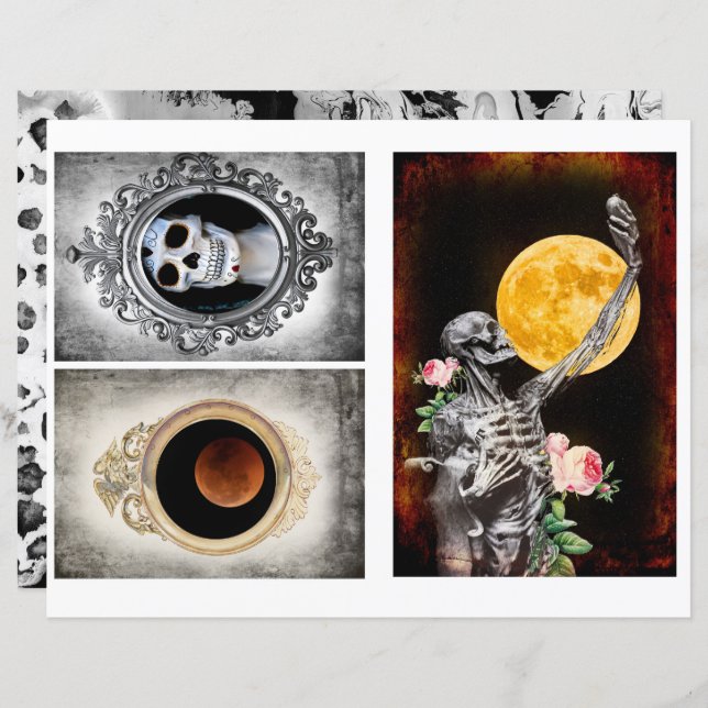 Gothic-Karten für Scrapbook-Papier (Vorne/Hinten)