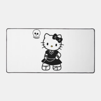 Gothic Kawaii Kitty – Emo Aesthetic Desk Mat