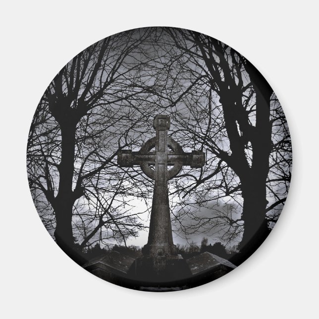 Gothic keltic cross grave magnet (Vorne)