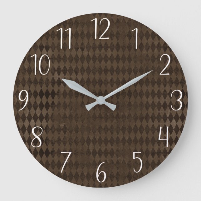 Gothic Kinderzimmer Dark Harlequin Große Wanduhr (Vorderseite)