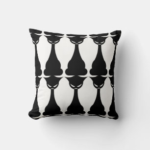 Gothic-Kissen mit Silhouette einer schwarzen Katze Kissen