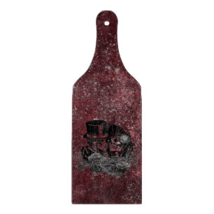 Gothic Kissing Skulls Couple und Blut rot ewigen Schneidebrett