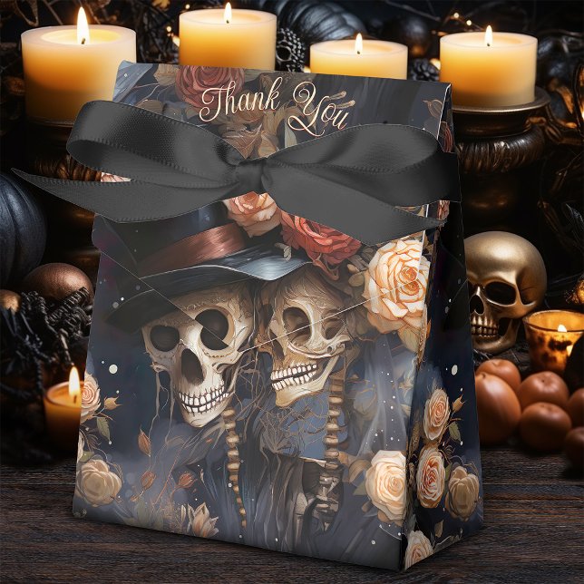 Gothic Kissing Skulls Romantic Skeleton Wedding Geschenkschachtel (Von Creator hochgeladen)