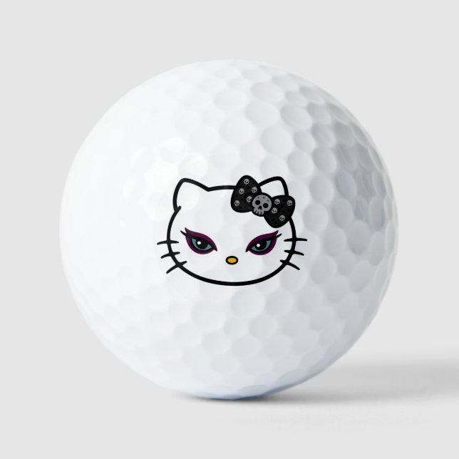Gothic Kitty Golf Balls Golfball (Vorderseite)