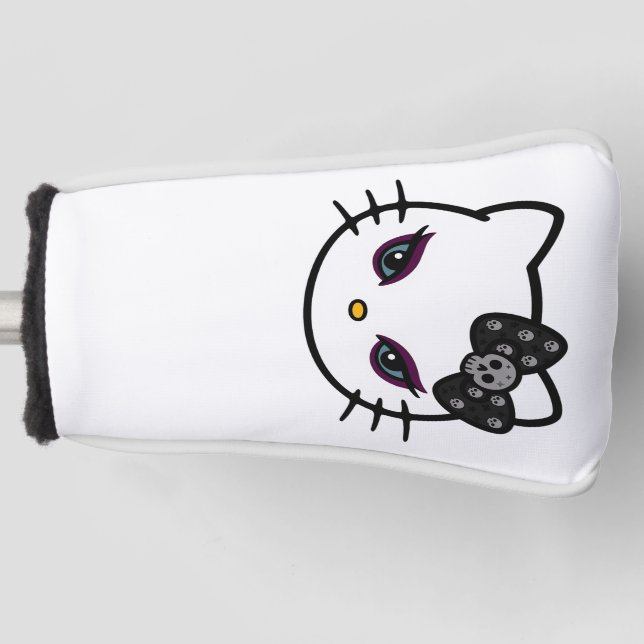Gothic Kitty Putter Cover Golf Headcover (Vorderseite)