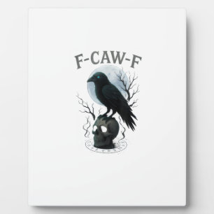 Gothic Krähe F Krächzen F Rabe Totenkopf Halloween Fotoplatte