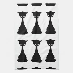 Gothic-Küchenhandtuch mit Silhouette einer schwarz Geschirrtuch