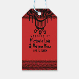 Gothic Lace Chandelier Red Black Geschenkanhänger