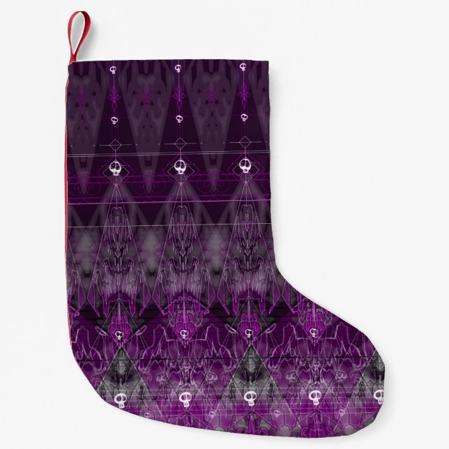 Gothic Lace o' Death steampunk Schädellace wicca Kleiner Weihnachtsstrumpf (Vorderseite)