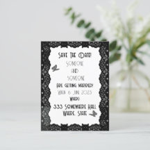 Gothic Lace Wedding Einladung