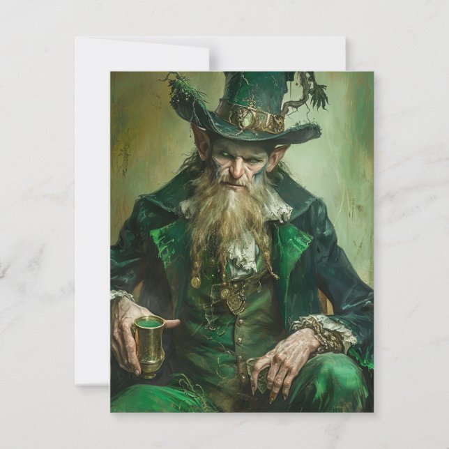 Gothic Leprechaun Mitteilungskarte (Vorderseite)