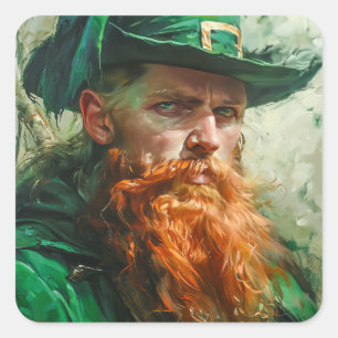 Gothic Leprechaun Quadratischer Aufkleber