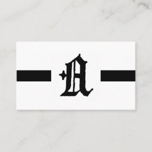 Gothic Letter "A" Klassisches Englisch Visitenkarte