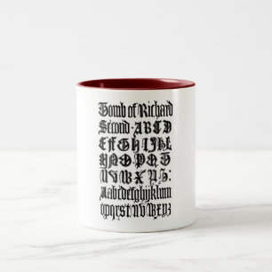 Gothic-Lettern-Tasse Zweifarbige Tasse
