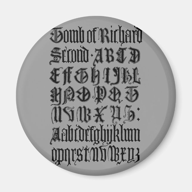Gothic Letters Magnet (Vorne)
