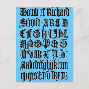 Gothic Letters Postkarte