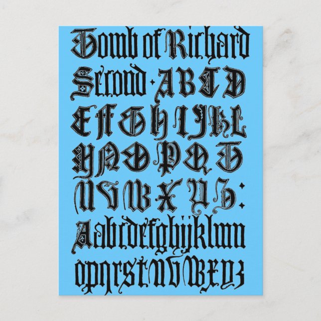 Gothic Letters Postkarte (Vorderseite)