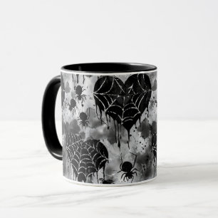 Gothic Liebe Spooky Spider Web mit Herz Tasse