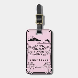 Gothic Light Pink Black Floral Spirit Board Gepäckanhänger