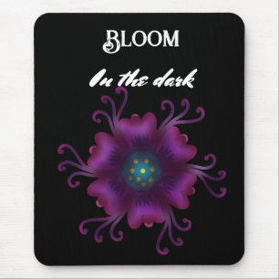 Gothic Lila-Blüten-Dunkle-Flora-Botanik Mousepad