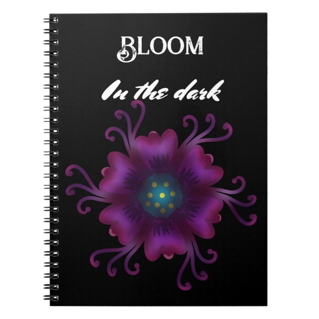 Gothic Lila-Blüten-Dunkle-Flora-Botanik  Notizblock (Vorderseite)