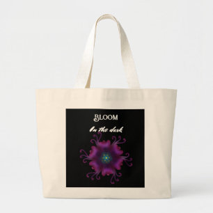 Gothic Lila-Blüten-Dunkle Florale Botanik Jumbo Stoffbeutel