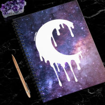 Gothic Lila Dripping Moon Silhouette Galaxy