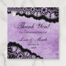 Gothic Lila Grunge Black Lace Wedding