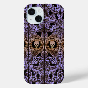 Gothic-Lila-Ornament mit Totenkopf Case-Mate iPhone Hülle