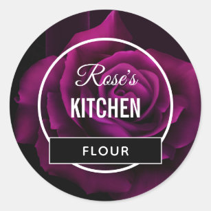Gothic Lila Rose Kitchen Stickers