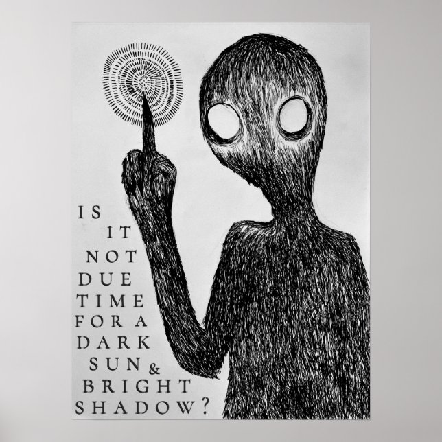 Gothic Line Art Original Design Dark Shadows  Poster (Vorne)