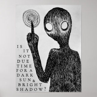 Gothic Line Art Original Design Dunkle Schatten Poster