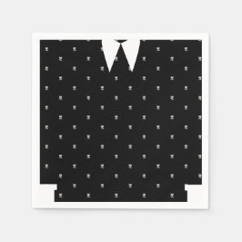 Gothic Little Girl in schwarzem Kleid Geburtstag Serviette