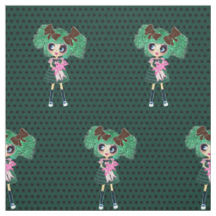 Gothic Lolita Kind smarald und schwarz Stoff