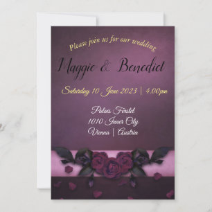 Gothic Look Hochzeitseinladung. Personalisierbar. Einladung