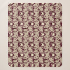 Gothic Love Valentine Burgundy Toile De Jouy  Sherpadecke